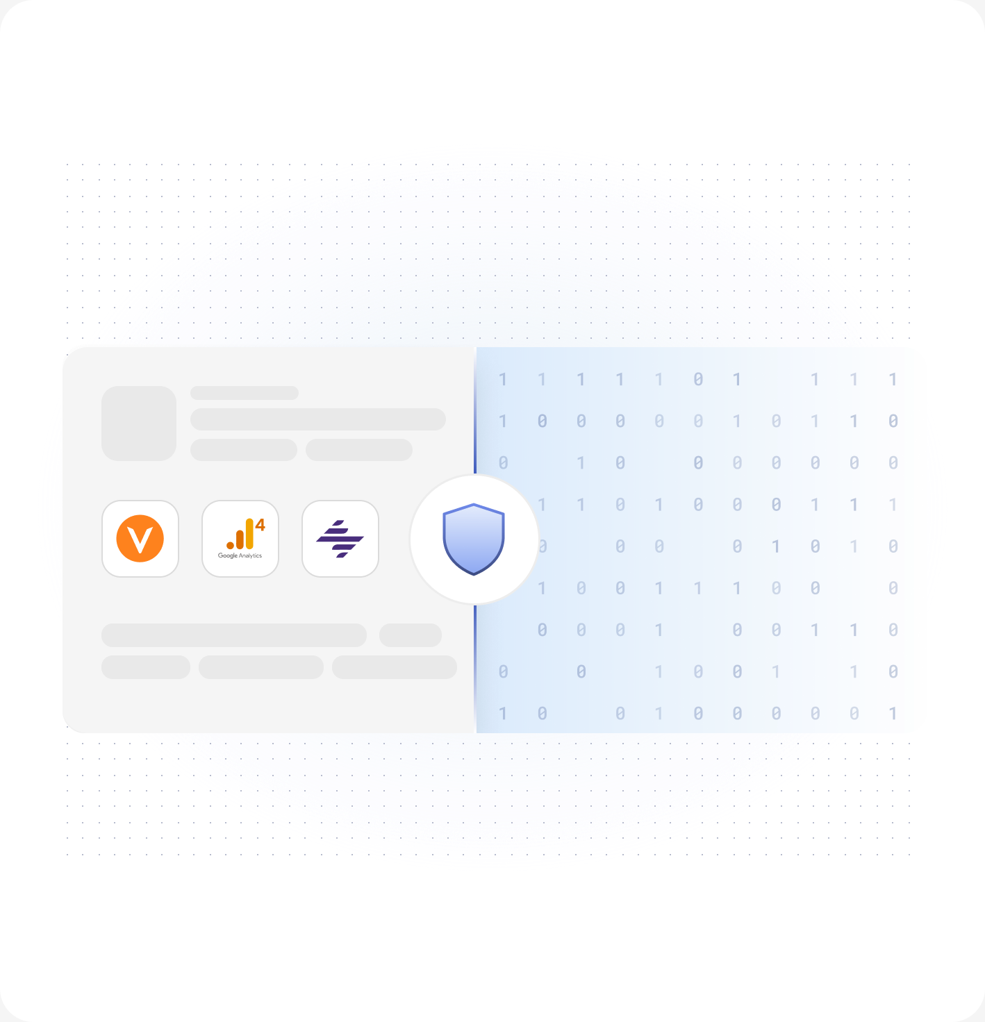 Enterprise security illustration showing data sovereignty with encrypted binary protection