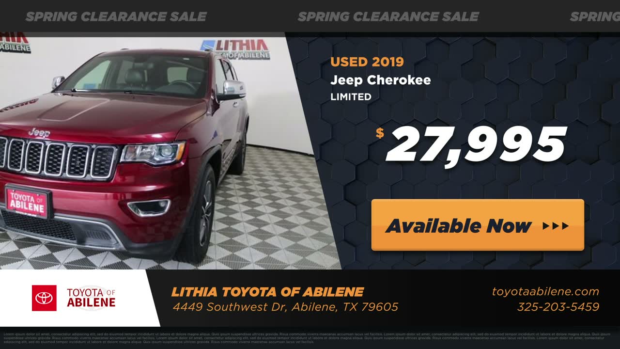 A sample VINtv video ad for a Jeep, generated automatically from inventory data